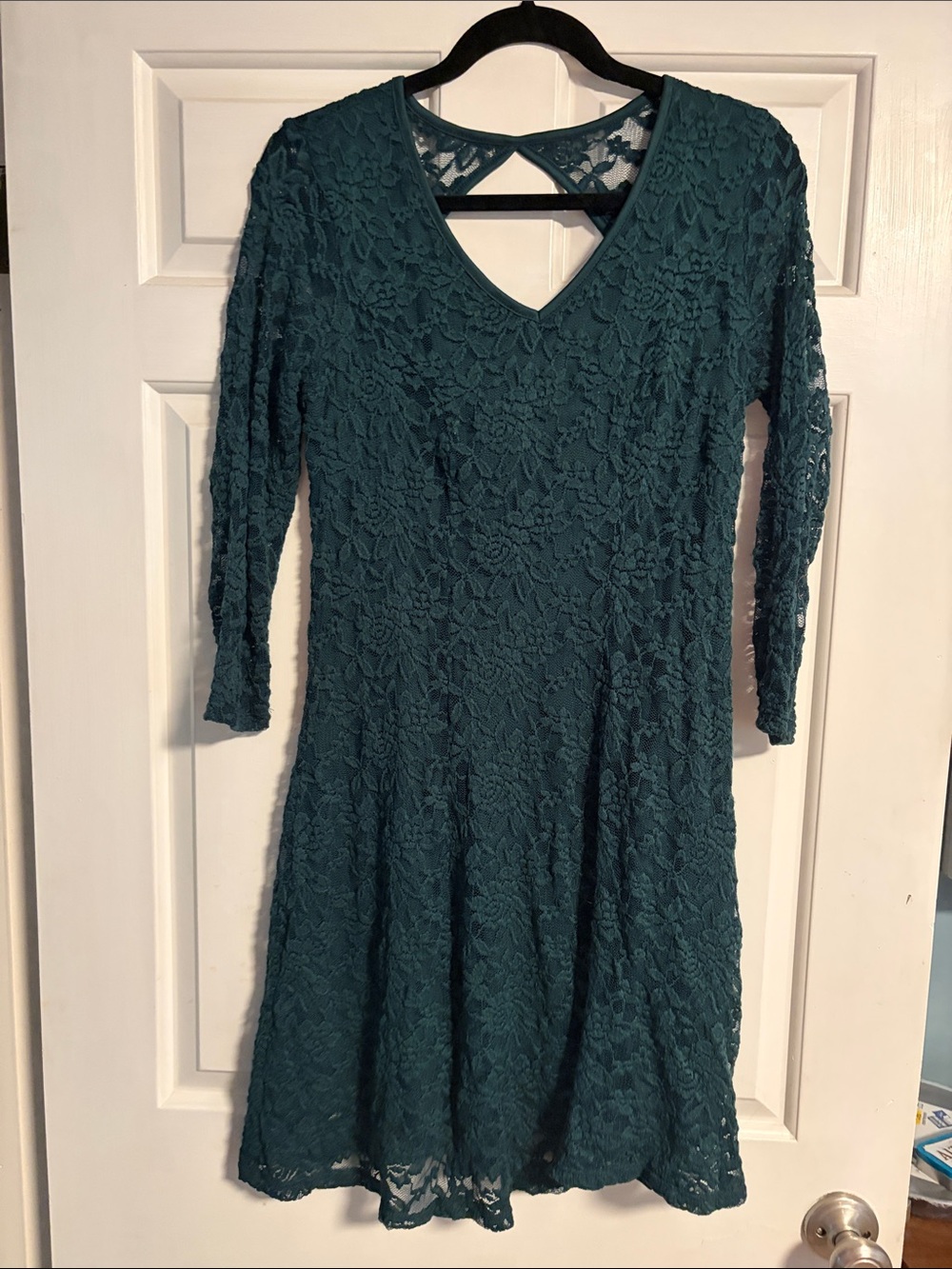 Dark Green Lace Dress